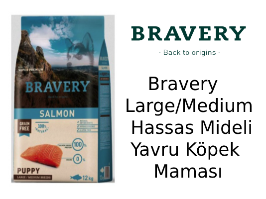 Bravery Large/Medium Hassas Mideli Yavru Köpek Maması
