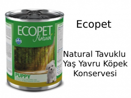 Ecopet Natural Tavuklu Yaş Yavru Köpek Konservesi