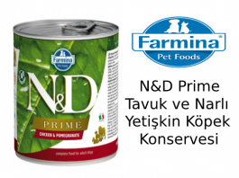 N&D Prime Tavuk ve Narlı Yetişkin Köpek Konservesi
