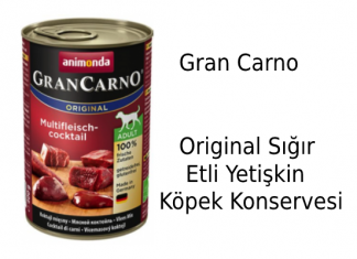 Gran Carno Original Sığır Etli Yetişkin Köpek Konservesi İncelemesi Gran Carno Original Sığır Etli Yetişkin Köpek Konservesi