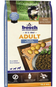 Bosch balıklı ve patatesli yetişkin köpek maması